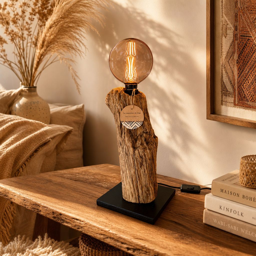 luminaire bois flotté et dérivé