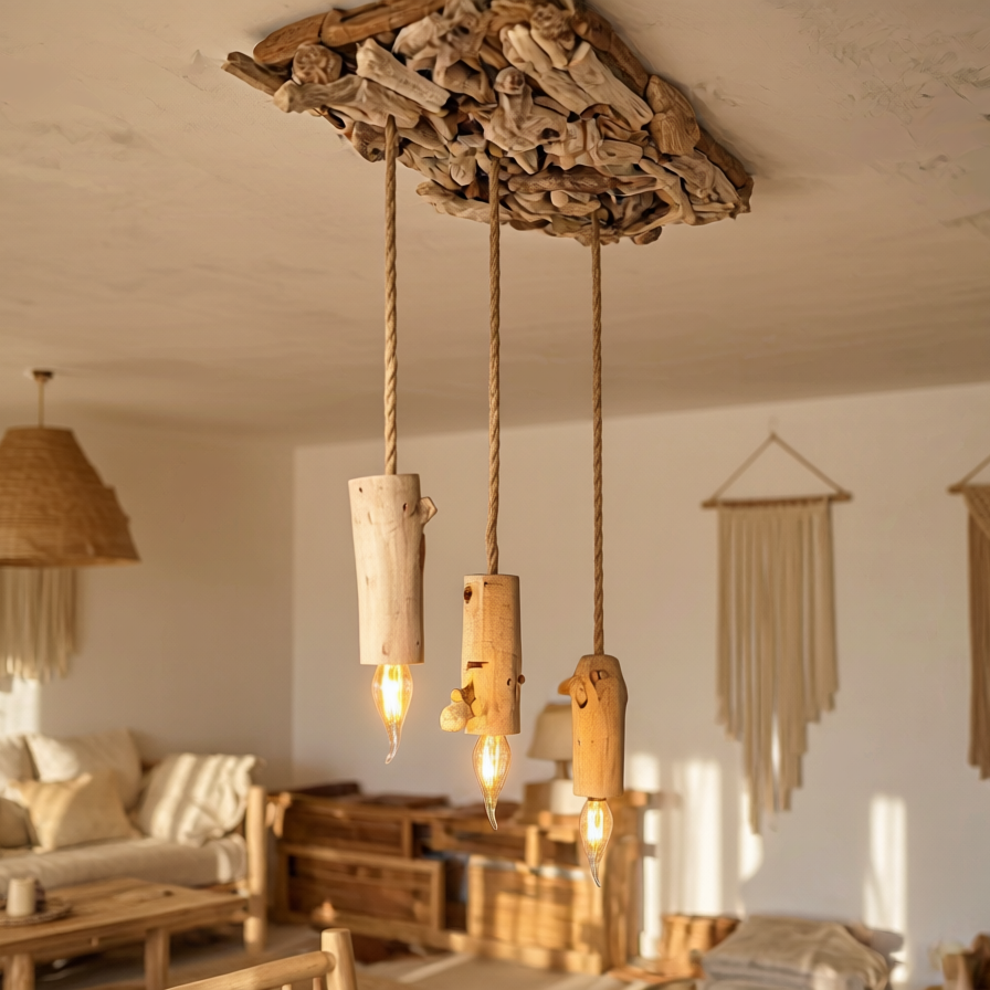 luminaire bois flotté et dérivé